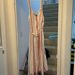 Striped Button-Down Sundress
